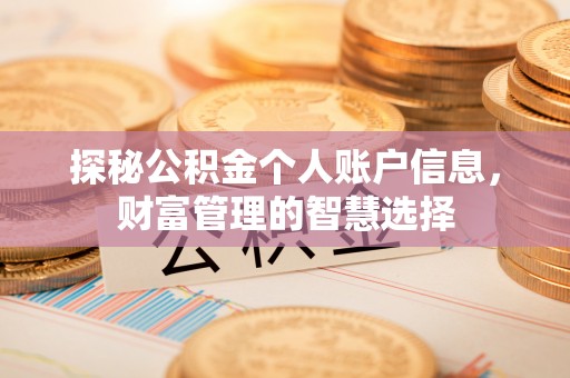 寒亭探秘公积金个人账户信息，财富管理的智慧选择